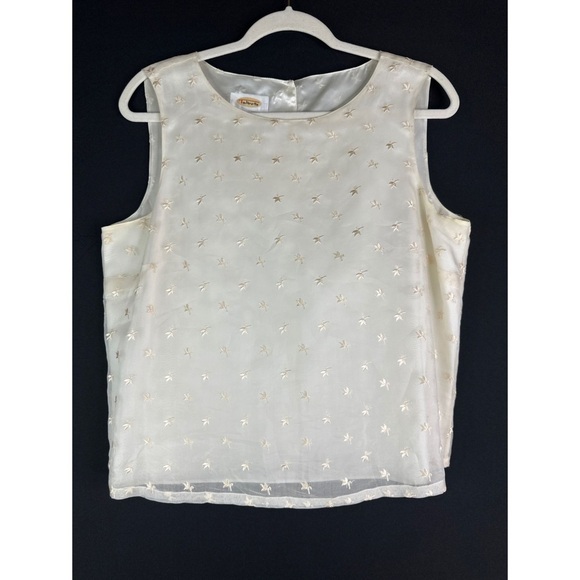 Talbots Stars Print Sleveeless Round Neck Sleeveless Tank Top - Picture 1 of 8